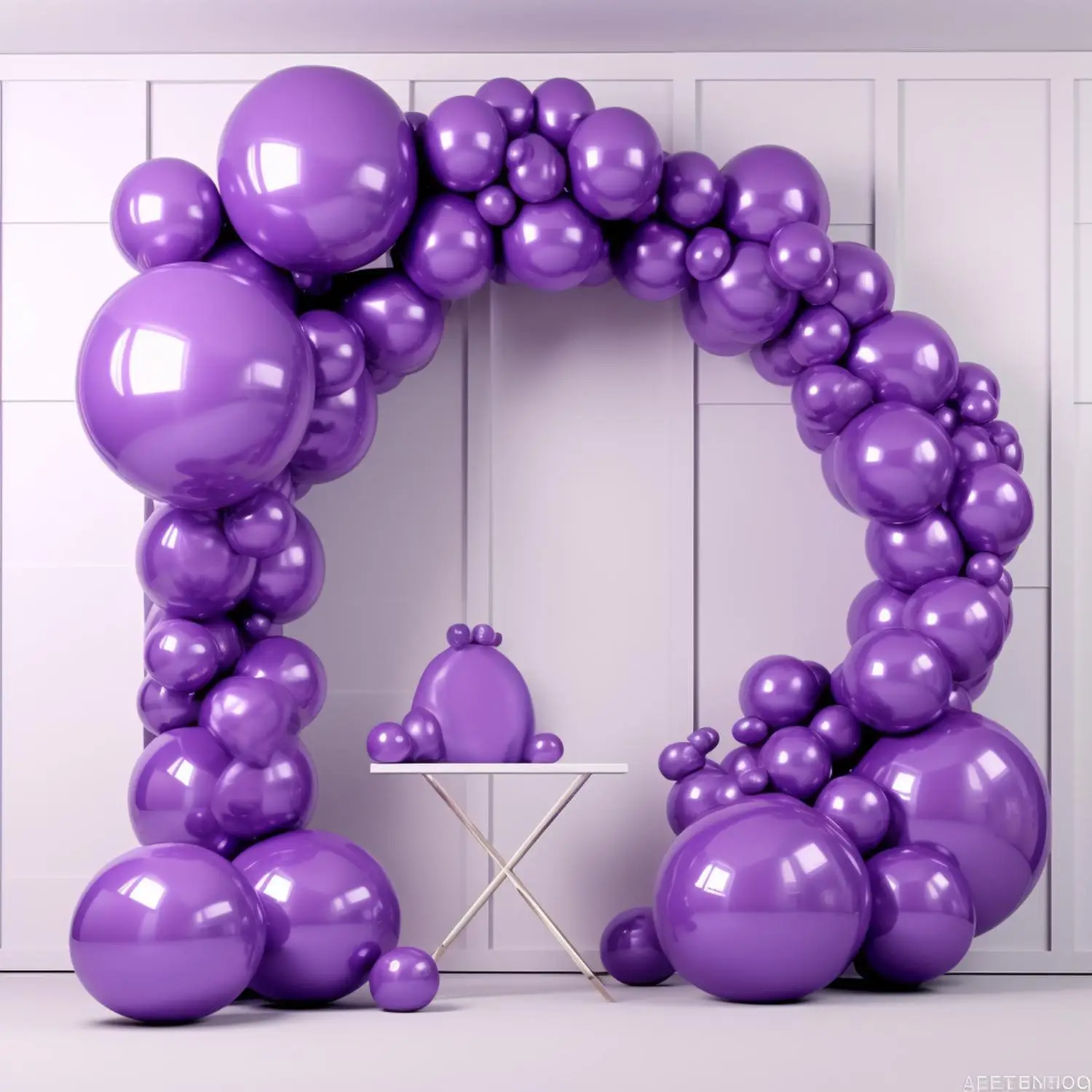 

112pcs Set 10 Inch Purple Latex Latex Party Balloons 32 8ft Blue Aluminium Foil Ceiling Decorations Latex Balloon