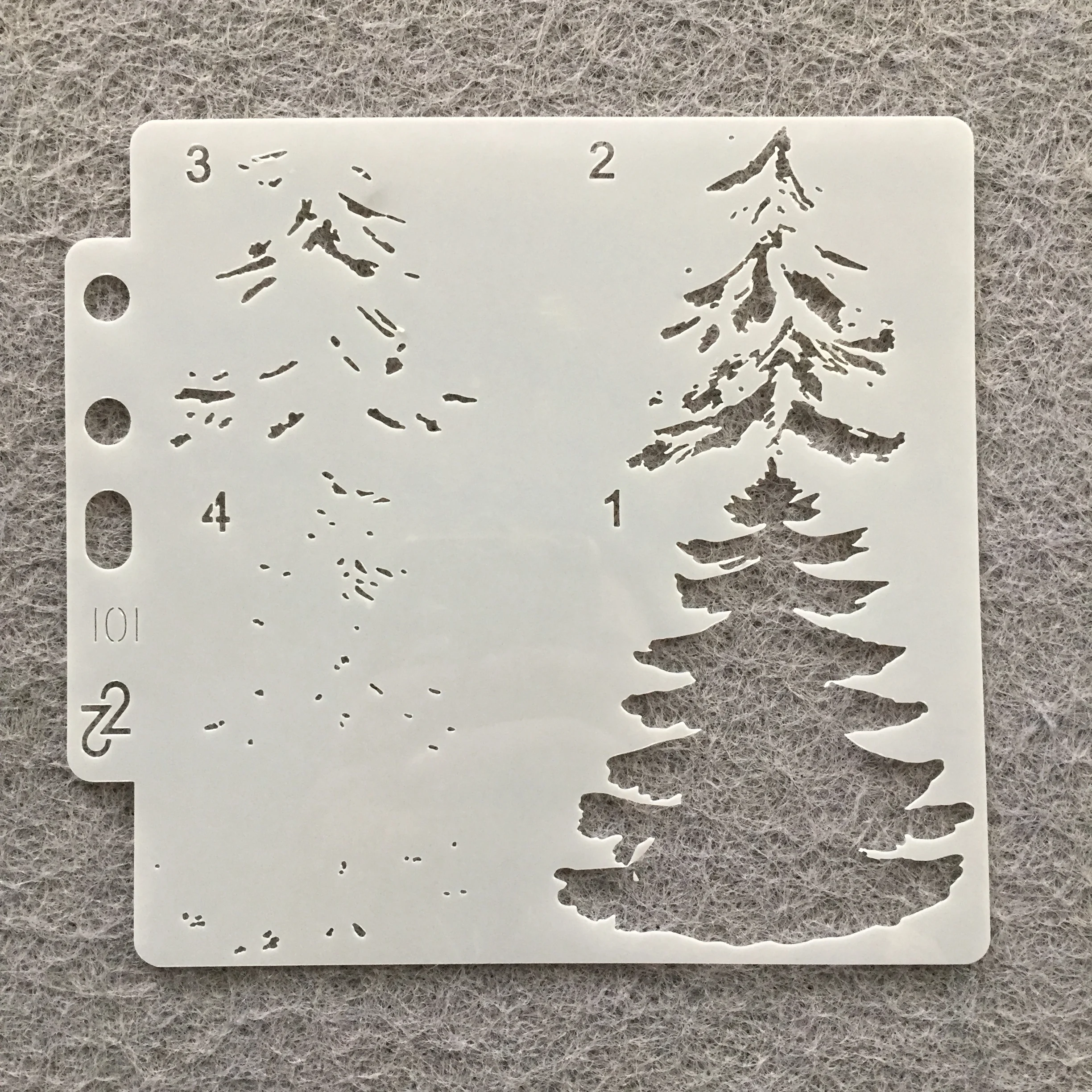 Layering Christmas Stencils Window Painting Bullet Journal Template  Scrapbooking