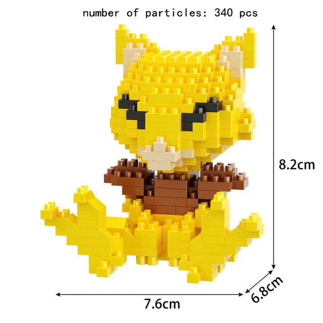 TAKARA TOMY 41 styles Pokemon Pikachu Building Blocks 3D DIY Educational Model Ornament Mewtwo Micro Small Assembled Block Brick 7072