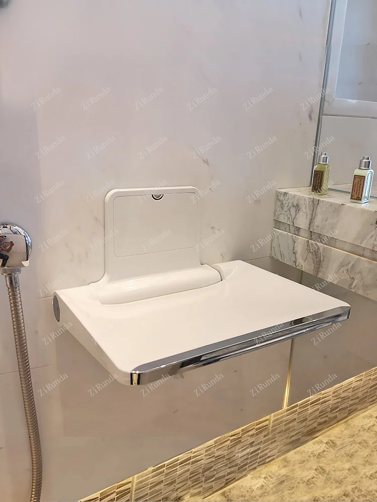 *Bathroom folding stool seat wall wall hanging wall elderly non-slip safety barrier-free bath stool 3
