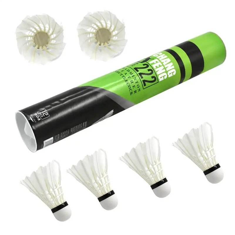 Feather Badminton Shuttlecocks Feather Training Shuttle Balls Set Indoor Outdoor Sports Hight Speed Training Shuttlecocks