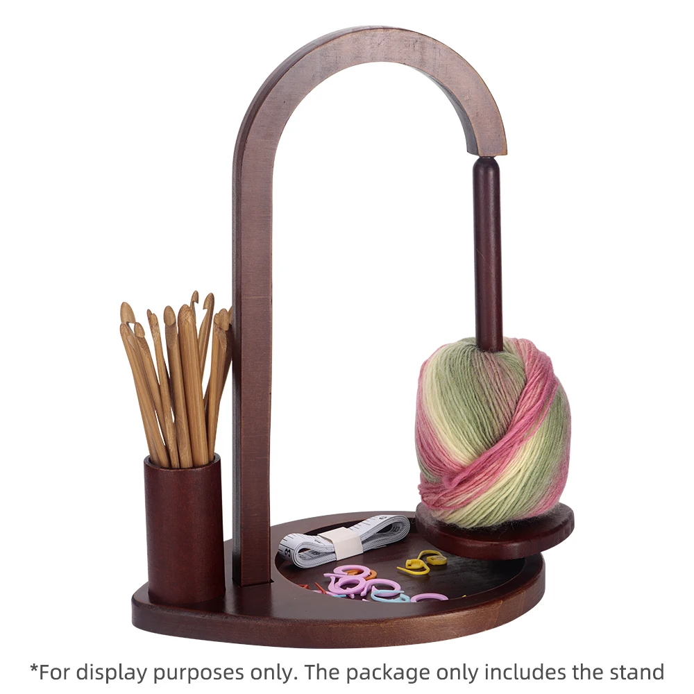 Aazon.co: Iioo Portable Yarn Holder - Wooden Yarn Spool Holder With...