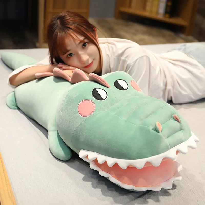 

Simple Plush Toy Big Tooth Crocodile Comfortable Long Strip Pillow Doll Cute Girl Sleeping on Bed Doll Big Doll Birthday Gift