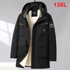 Winter Cargo Parkas Men Thick Fleece Jacket Coats Plus Size 13XL Camp Parkas Waterproof Casual Winter Long Jacket Male Big Size 1