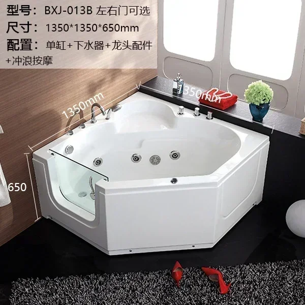 MLAWalk-in elderly bathtub Accessible sitting bubble side door Jacuzzi