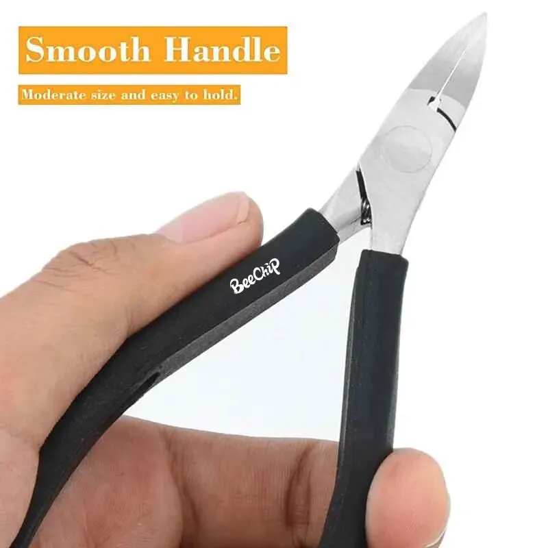 Cuticle Nipper 2PCS Set Stainless Steel Nail Clippers Home Exfoliating Cuticle Barbs Pedicure Manicure Tool