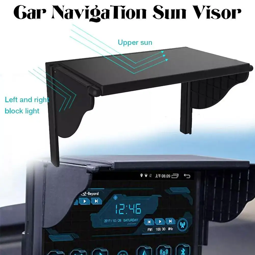 5.5-10 Inch Car GPS Sunshade Cover GPS Screen Sun Shade Visor Car Central Dashboard Navigator Display Interior Accessori
