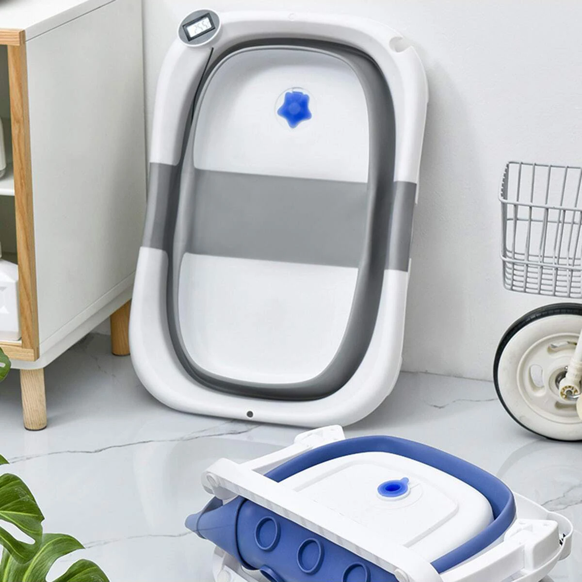 Baby Bath Tub Newborn Household Large folding can sit or lie down to feel warm
