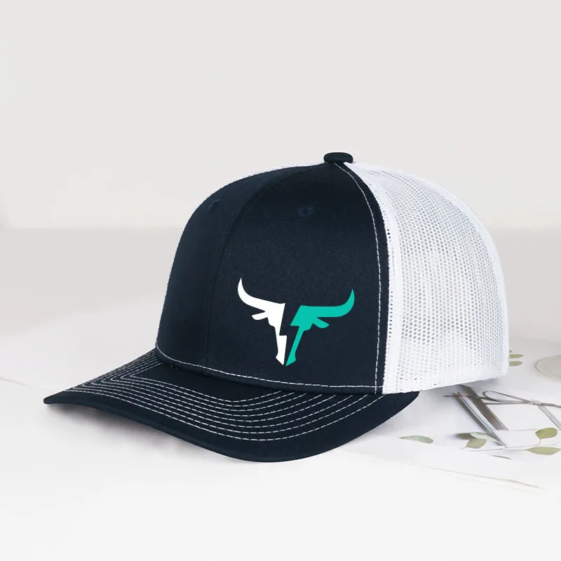 Mesh Cap with Bulls Logo - Lightweight, Breathable, Adjustable Sun Hat, Stylish Fashion Accessory