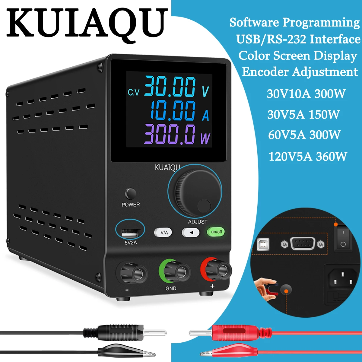 

DC Switching Laboratory Power Supply RS-232 Interface Computer Software Programming Voltage Regulator Electronic Repair Charging