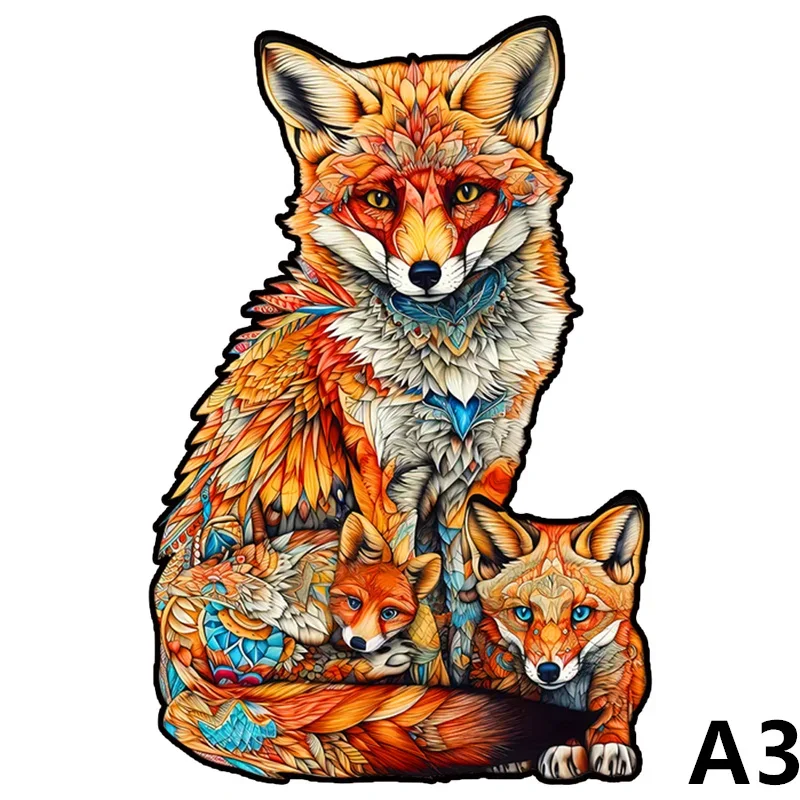 Adult Wooden Animal Puzzle - Round Peacock & Bird Design - Children's Festival Gift Jigsaw Toy