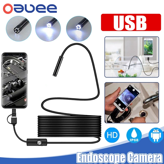 6LED endoscopio USB Android endoscopio fotocamera impermeabile ispezione  endoscopio fotocamera flessibile 5.5mm 7mm per Android PC Notebook -  AliExpress