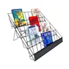 4-Tiered Wire Display Rack Books Magazines Cards Candies 18" Literature Brochure Stand Retail Store Countertop Organizer Black 2