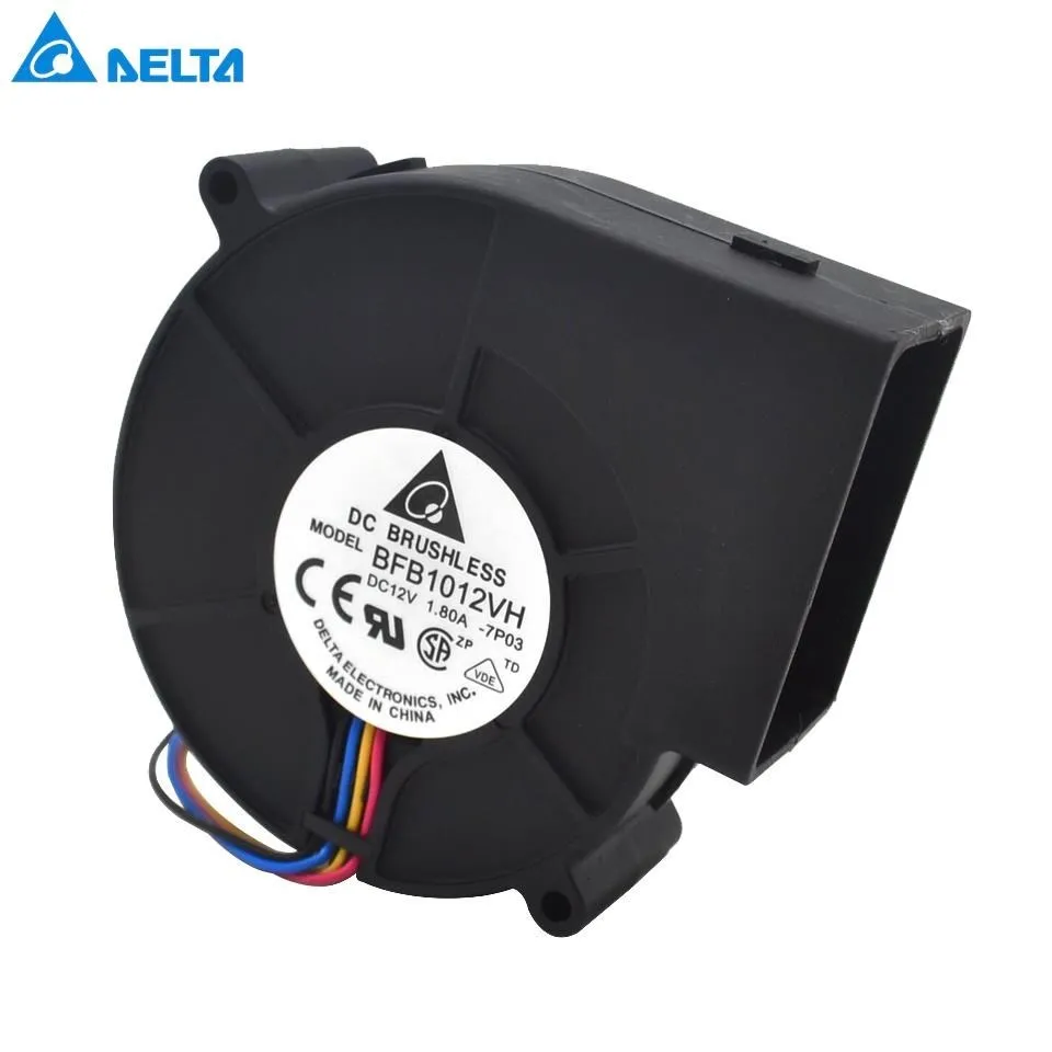 9733 터보 원심 냉각 팬 송풍기, BFB1012VH, 12V, 1.80A 풍량 97x97x33mm, 델타용