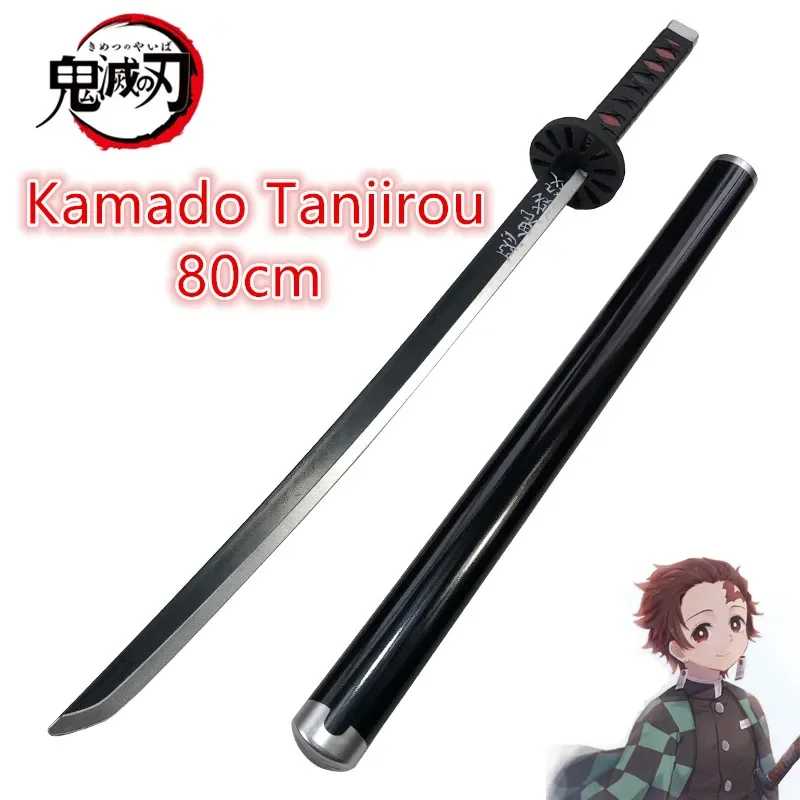 Anime Original Demon Slayer Katana Cosplay Weapon Sword Kamado Tanjirou Kyoujurou Tanjirou Swords 80cm