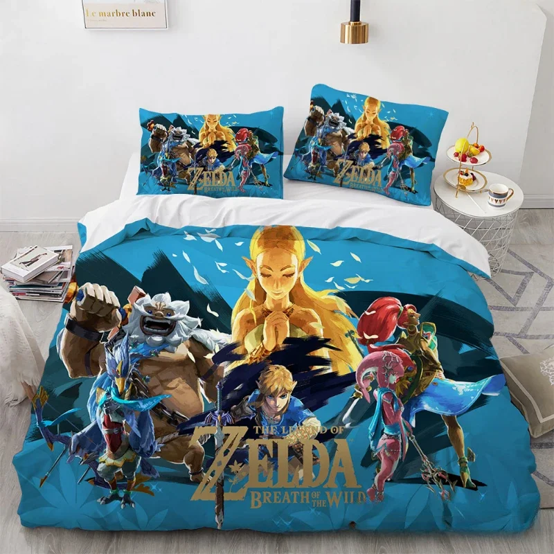 The Legend Of Zelda Dekbedovertrek Set 3D-geprint Beddengoed Microvezel Met Kussenslopen Ritssluiting 3 Stuks Voor Tieners En Volwassenen The Legend Of Zelda Dekbedovertrek Set 3D-geprint Beddengoed Microvezel Met Kussenslopen Ritssluiting 3 Stuks Voor Tieners En Volwassenen