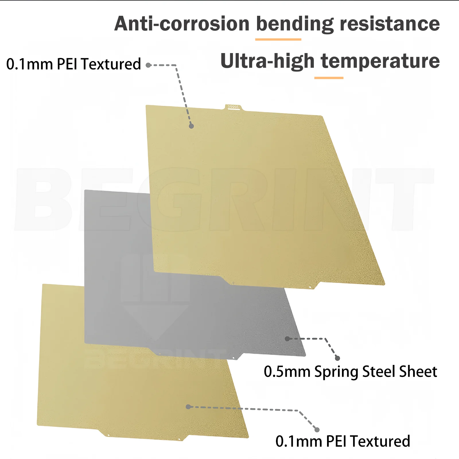 Piastra Di Stampa PEO PET Per QIDI Q2 280x280 Mm – Doppia Texture Diamante E Carbonio, Acciaio Molle, Per Stampa 3D Ad Alta Adesione