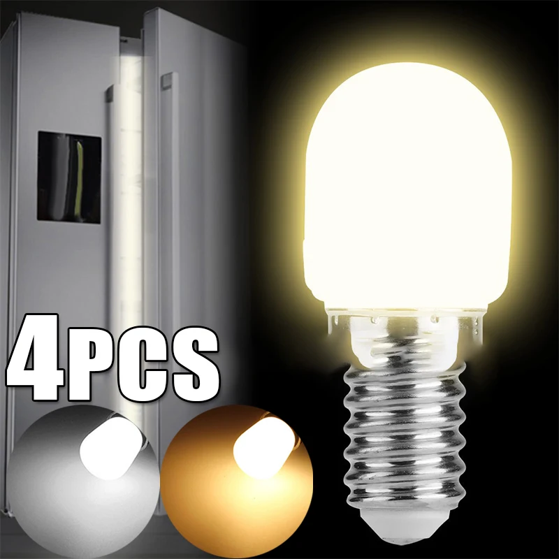 

New LED Light Bulb E12 E14 220V Refrigerator Bulbs Refrige Display Lamp Mini Night Lights High Brightness Home Decor Chandelier