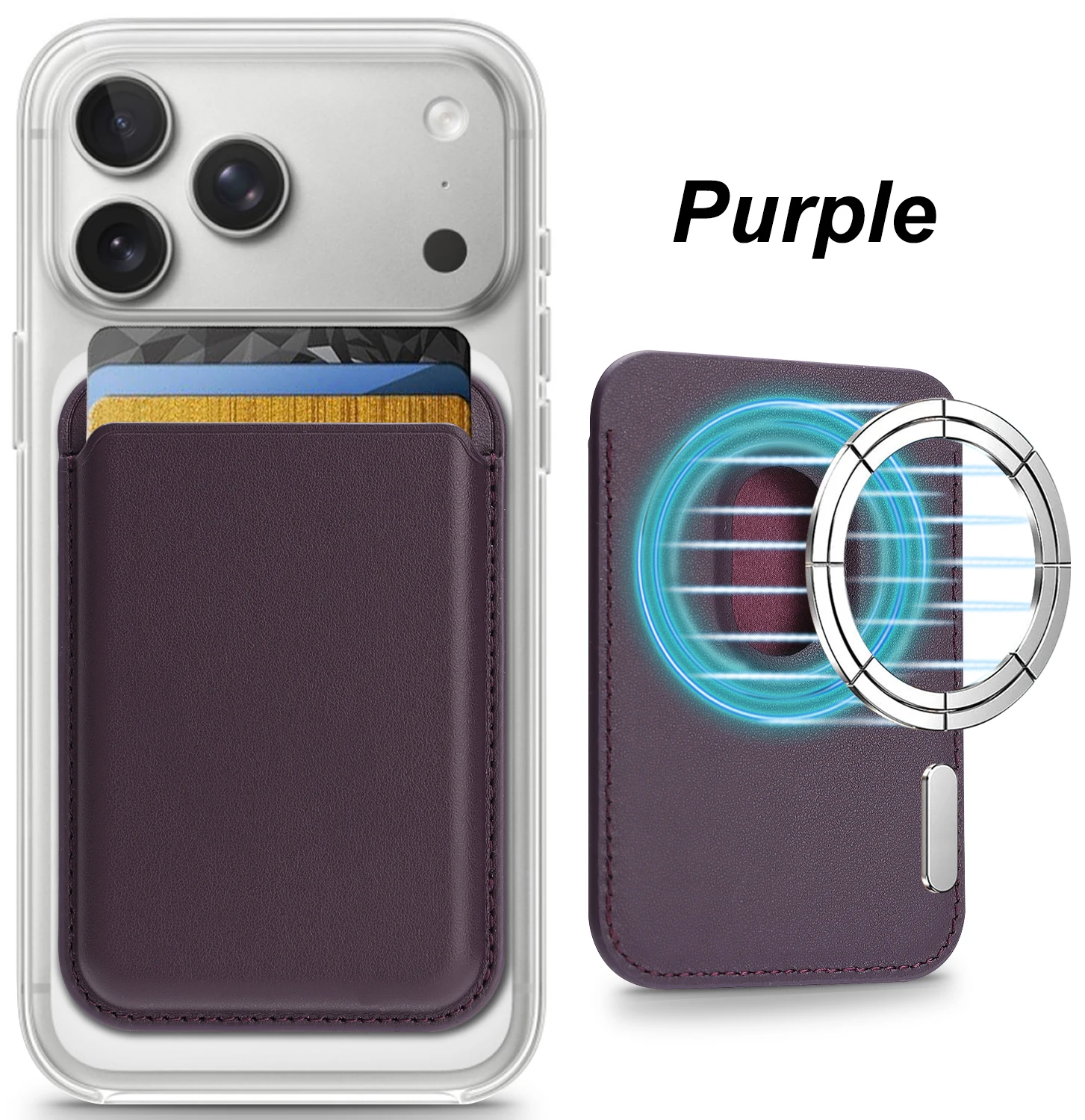 Magnetic Multi-Color Card Holder with Comfortable Grip