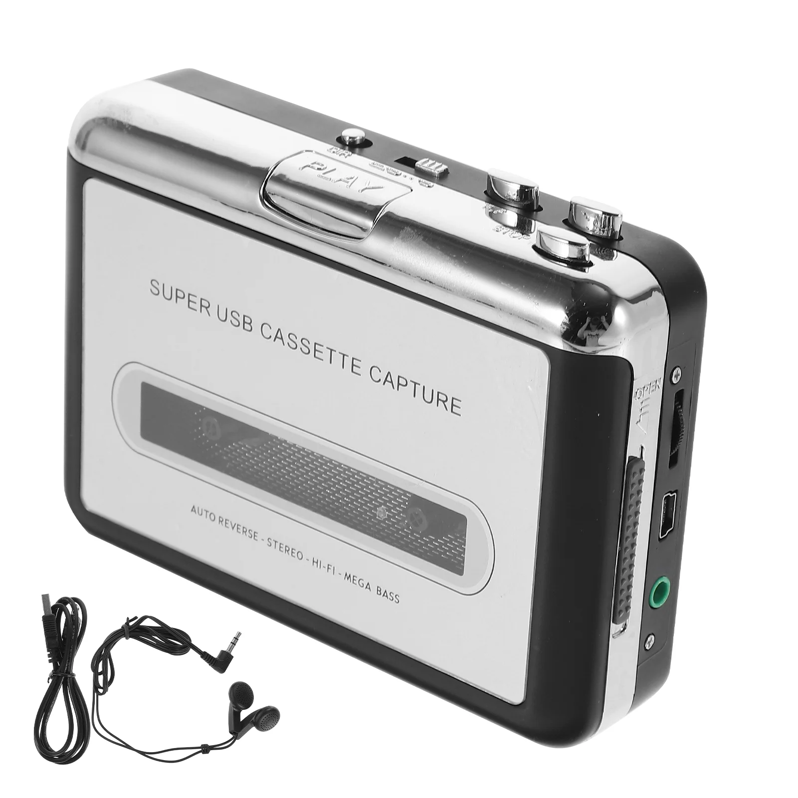 Cassette Tape to MP3 Converter USB Cassette Tape Capture Portable Audio Tape Recorder transparent cassette player portable mp3 cassette to mp3 type c tape player support for windows xp vista for windows 7