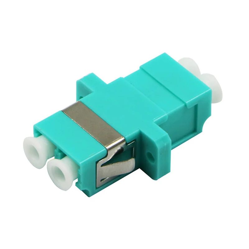 FASO 50/100pcs OM3 LC UPC Duplex Fiber Optic Adapter UPC Optical Fiber Coupler LC Optic Coupler Flange
