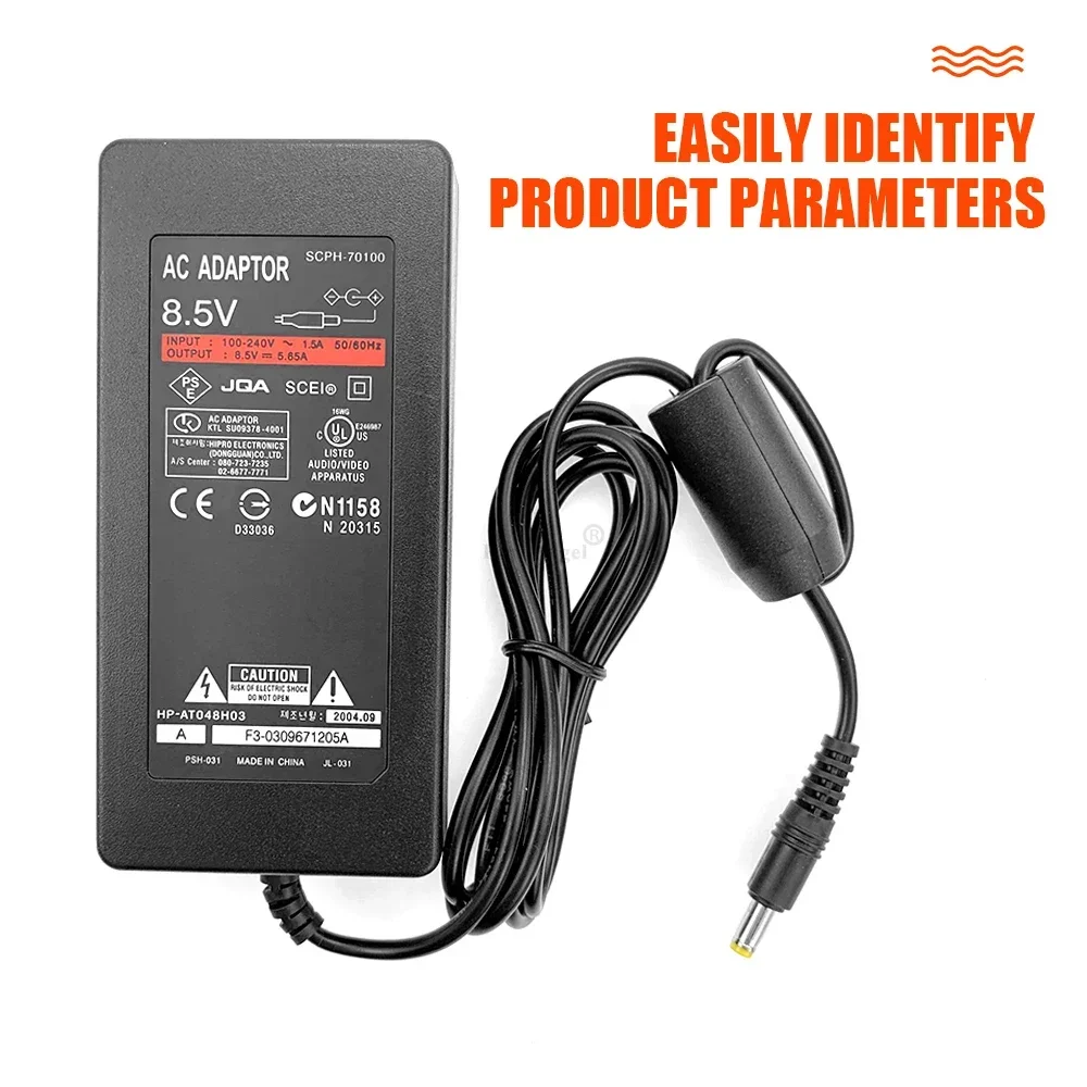 새로운 EU 미국 플러그 100  240V 50/60Hz AC 전원 어댑터 플레이 스테이션 2 DC 8.5V 어댑터 PS2 Slim 70000 시리즈 