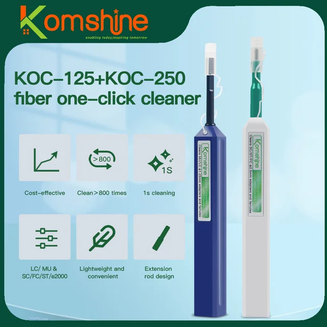 KOMSHINE-원 클릭 클리너, LC 용 펜 타입 클리너, MU 1.25mm 2.5mm SC FC ST 커넥터, 저렴한 가격