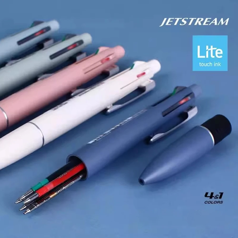 Japan UNI 4-in-1 Multifunctional Ballpoint Pen mechanical Pencil Jetstream Lite Oil Pen School Stationery Office Supplies multifunction pen