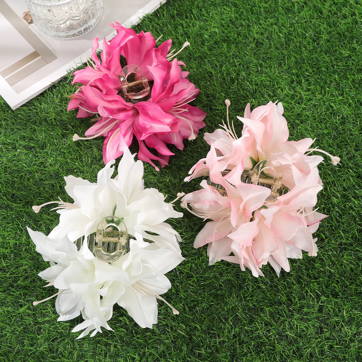 Awaytr Lilienblüten Haarklammer Mit Blättern Blumenschmuck_voghion.com