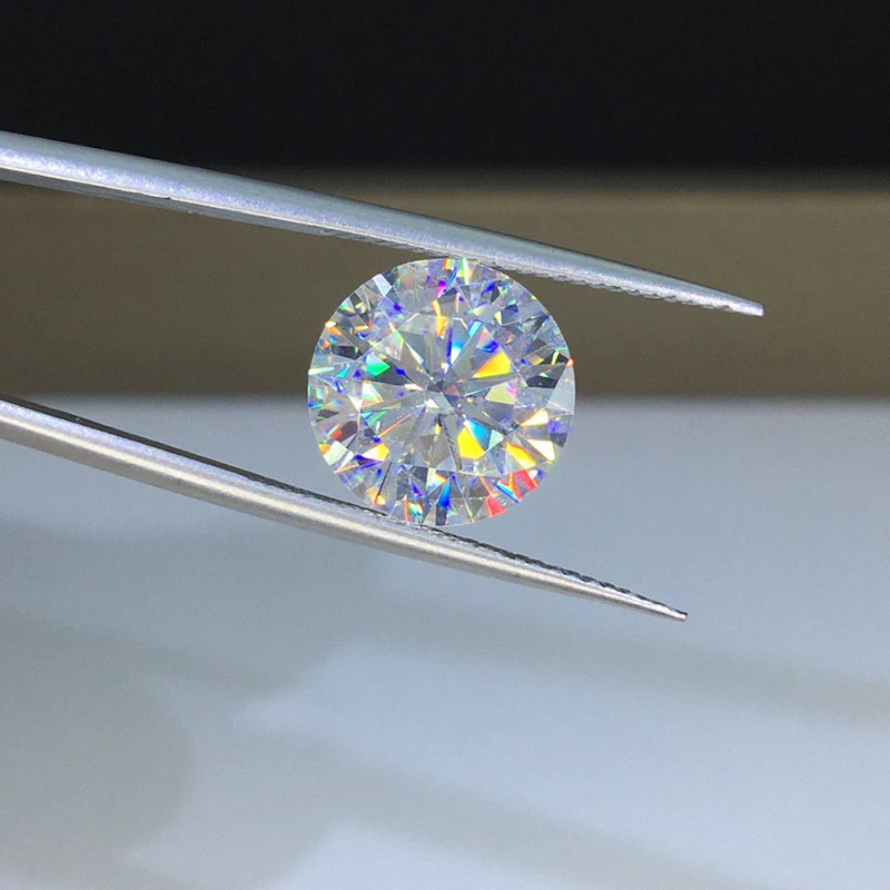 100% Genuine 1.0ct Wholesale Size Price 1.0~3.75mm D Color Round Cut Lab Grown Loose Moissanites Stone Test Positive 3