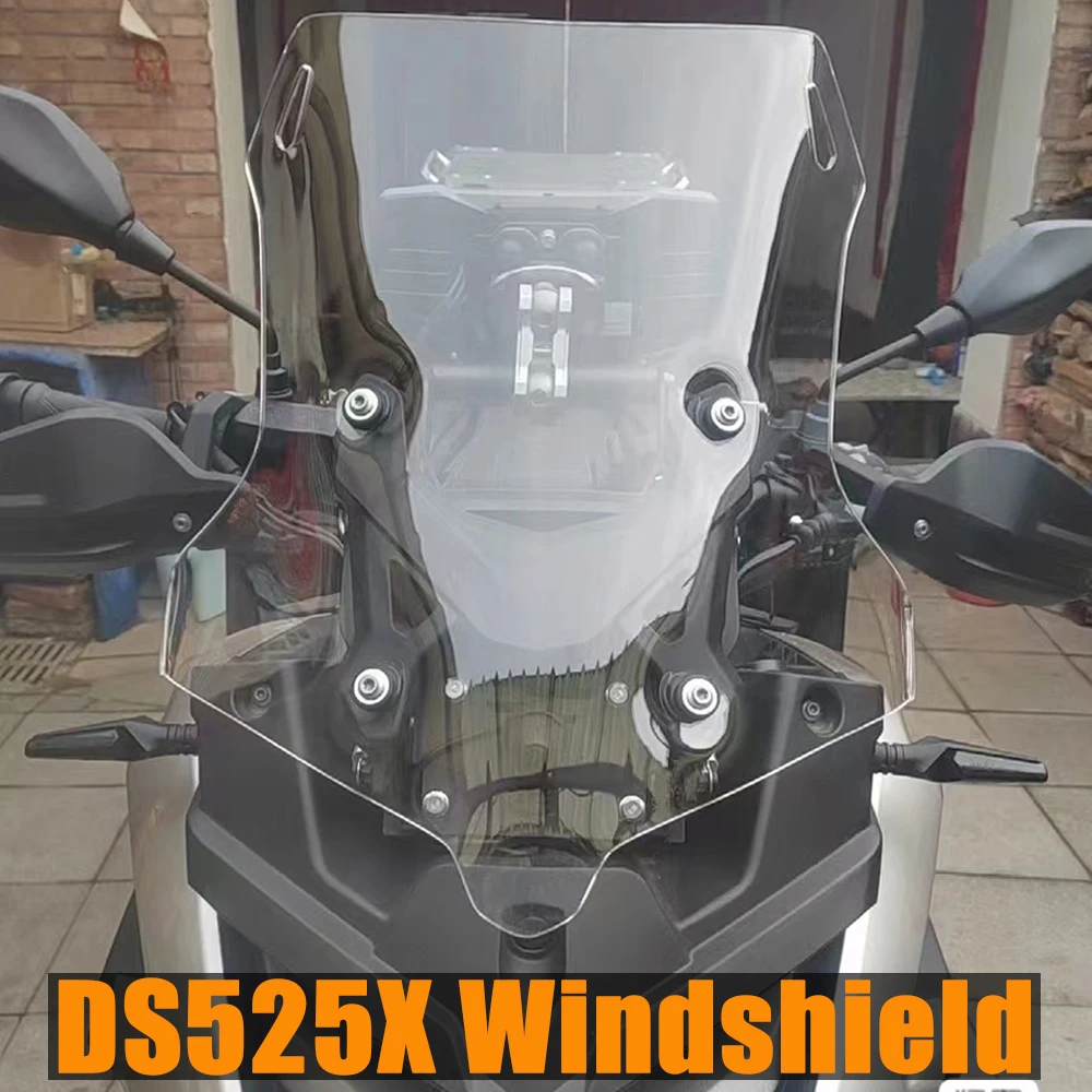 

525DSX Motorcycle Front Windshield Wind Screen Deflector For Loncin VOGE Valico DS525X DSX525 Accessories Heighten Windscreen