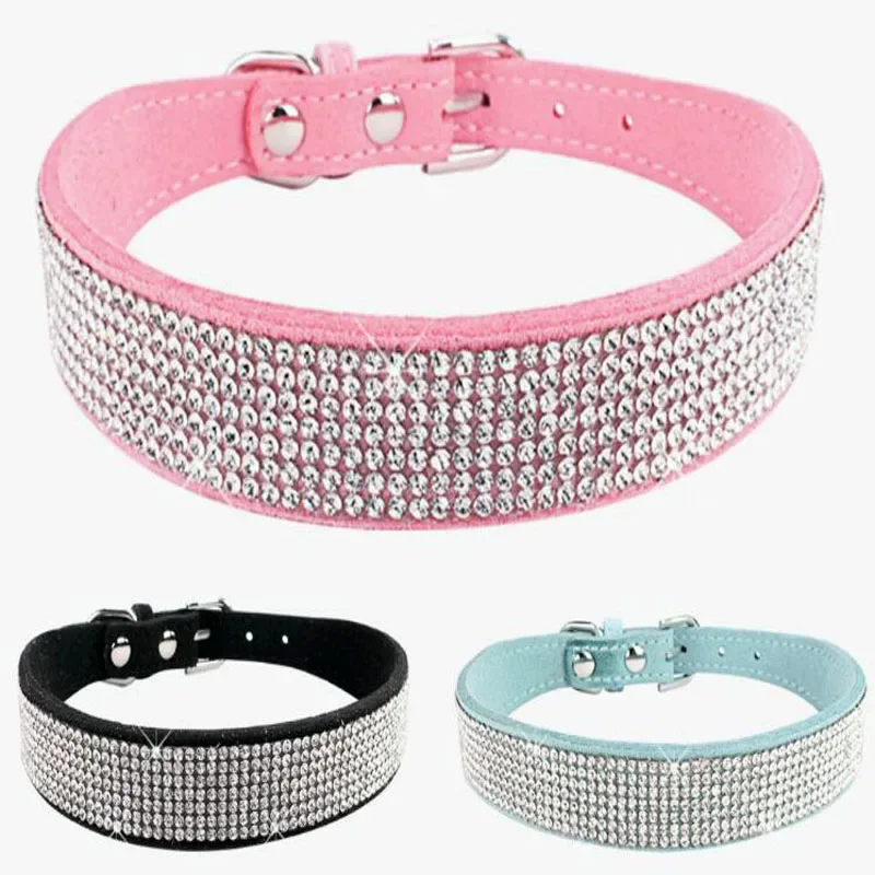 

Pet Dogs Collar Harness Bling Rhinestone XXS XS S M L XL XXL Crystal Diamond Puppy Collar Dog Collars Yorkshire Terrier