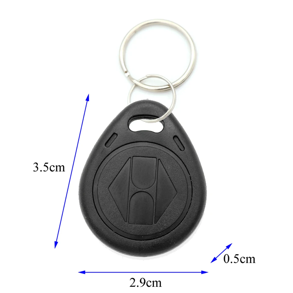RFID Keyfobs 100pcs 5YOA EM4100 125khz ID Keyfob Access Control Card Porta Chave Card Key Fob Token Ring Proximity Chip rfid keyfobs
