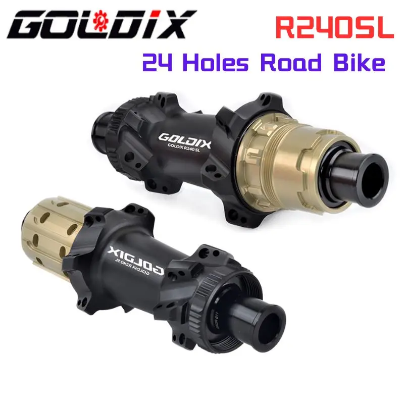 

GOLDIX R240SL Road Bike Gravel Bicycle Hubs V Brake Center Lock Brake 24 Holes Straight Pull Spoke 60T Ratchet for 11/12Speed