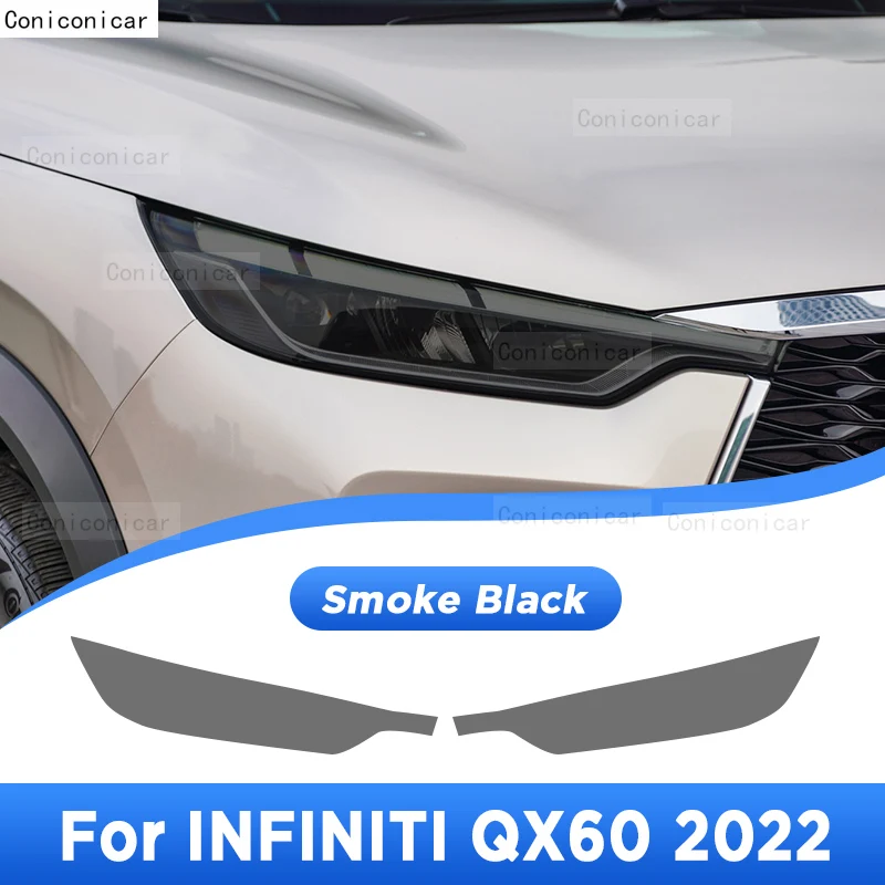 

For INFINITI QX60 2022 Car Exterior Headlight Anti-scratch Front Lamp Tint TPU Protective Film Cover Accessories Sticker