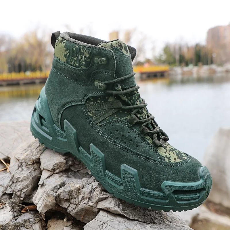 

2024 New Trend Army Boots For Men Outdoor Wearable Combat Shoes Mens Military Tactical Training Man Brand Hunting Boots Men