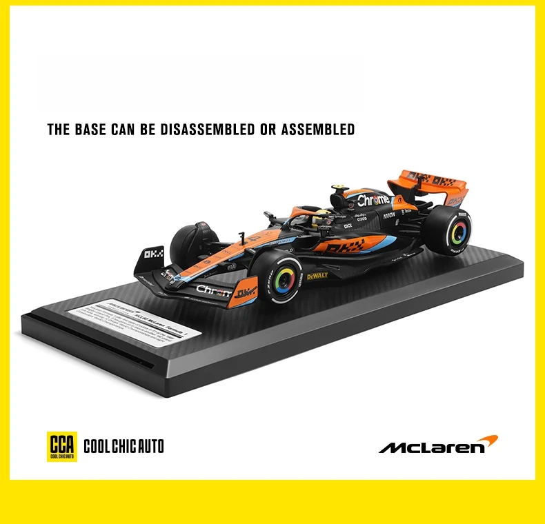 McLaren MCL60 2023 F1 Yarış Aracı 1/24 Ölçekli CCA Diecast Model Araba 