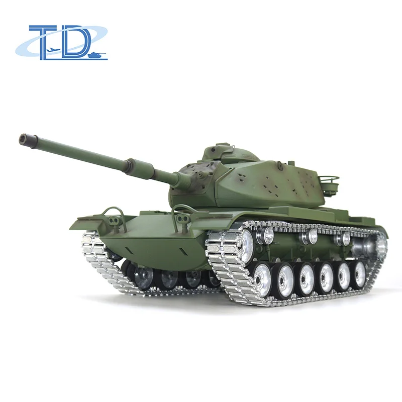 TD M60A3 미국 1/16 RC 탱크 원격 조종 BB 적외선 전투 탱크 금속 바퀴 배럴 리코일 모델 장난감 (남아용) TH23292