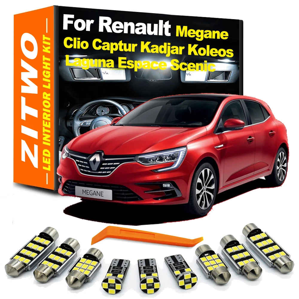 Zitwo Canbus Led Kit Luce Interna Per Renault Clio Megane Captur Kadjar Laguna Scenic Espace Koleos Twingo Ii Iii Iv Mk 2 3 4