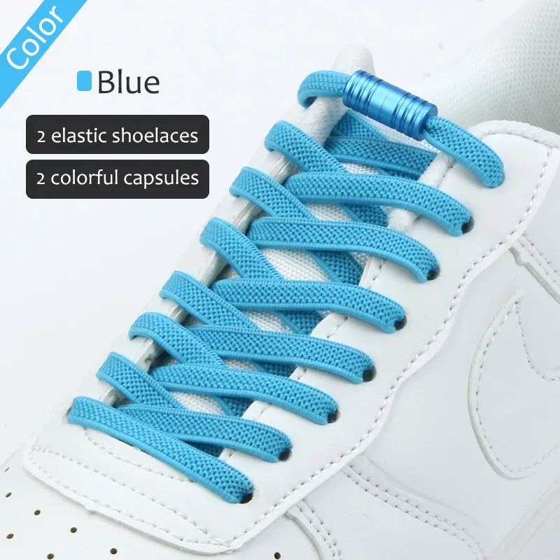 Elastic No-Tie Shoelaces with Metal Lock - Convenient Shoe Lace Solution