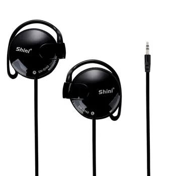 Cuffie per basso cablate da 3,5 mm Cuffie con gancio per l'orecchio Gioco musicale sportivo Auricolare cablato per telefono cellulare per computer Mp3