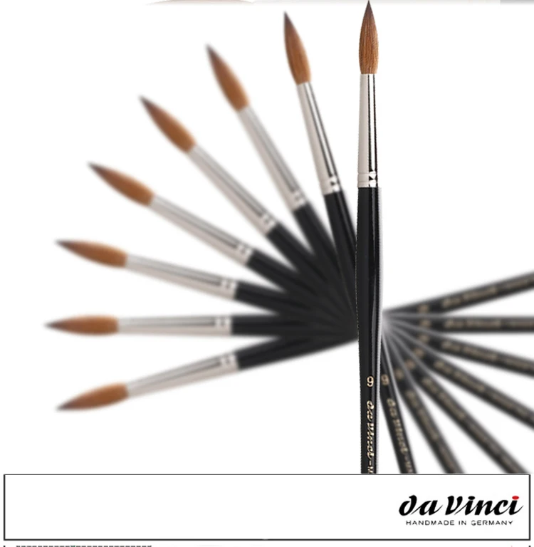 Da Vinci Brushes 5382-1503 Watercolor Brushes, 4/6/10, Kolinsky Travel Set,  Excellent for Watercolors, Gouache, Illustration - AliExpress