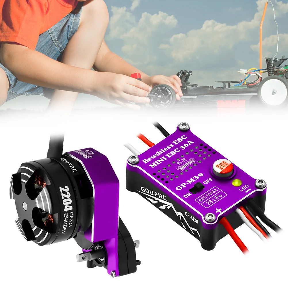 Moteur Brushless 2204 2400KV + ESC 30A pour SCX24 RC Crawler 1/24