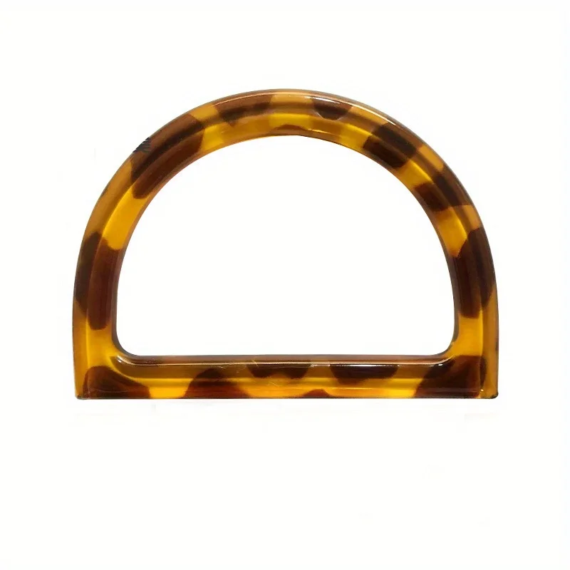 2PCS 12x8.5cm D-shaped acrylic handle Women's bag handle sand difficult woven bag handle DIY handmade bag straw bag handle