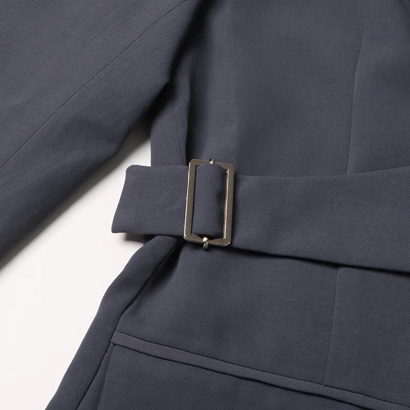 Mit neuen trend igen Damen Taille aushöhlen einfarbigen schlanken Blazer 2024 Herbst mode rücken freie lange Ärmel Mantel weiblich 1 ls155 – Detail 21