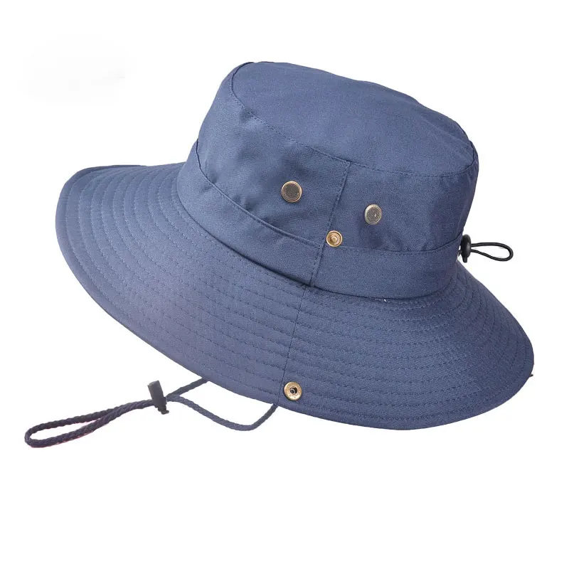  - Men Bucket Hats for Men Women Summer Hiking Hat Breathable Cowboy Hat Outdoor Sun Hats Anti UV Male Fisherman Hat Caps Black