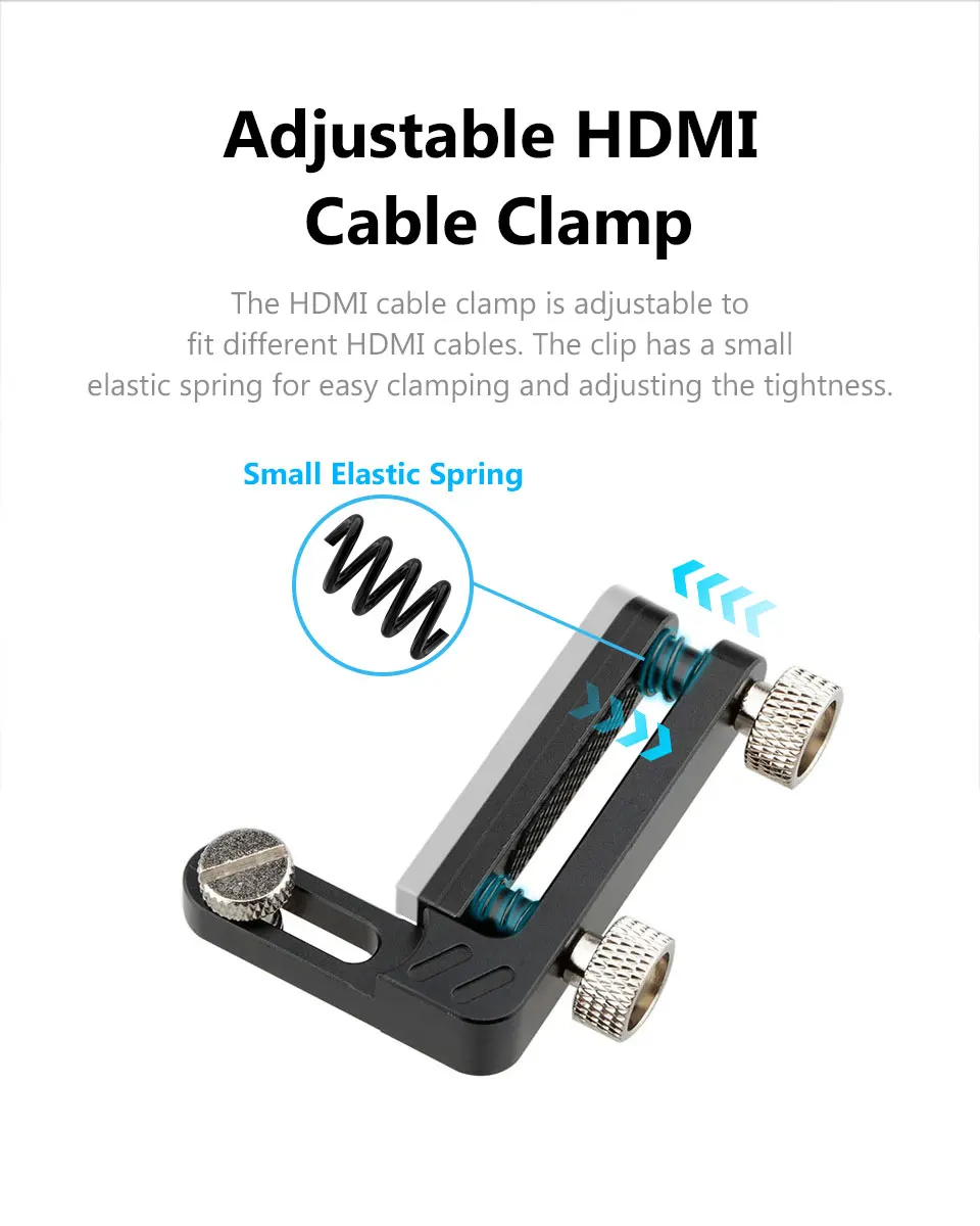 Universal Adjustable Cable Clamp HDTV Clamp Protecting Lock With Small Spring &