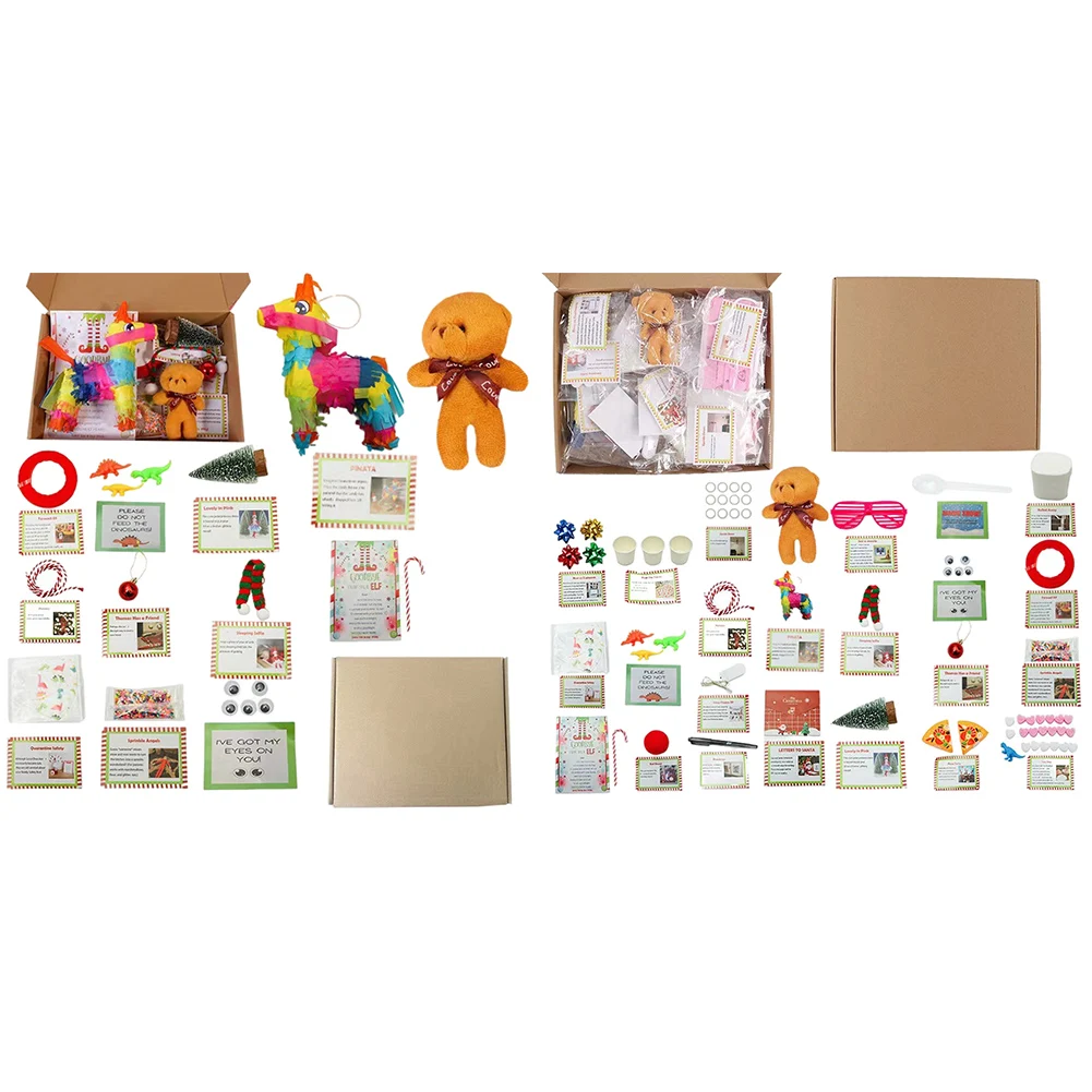 Elf Kit 12/24 Days of Christmas Fun Elf Activities Props on The Shelf Kit Gift for The Children Or Friends and Family