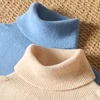 DjzDsm 100% Pure Wool One-Piece Ready-to-wear Men's High Lapel Pullover Autumn and Winter Basic Knitted Versatile Sweater 3
