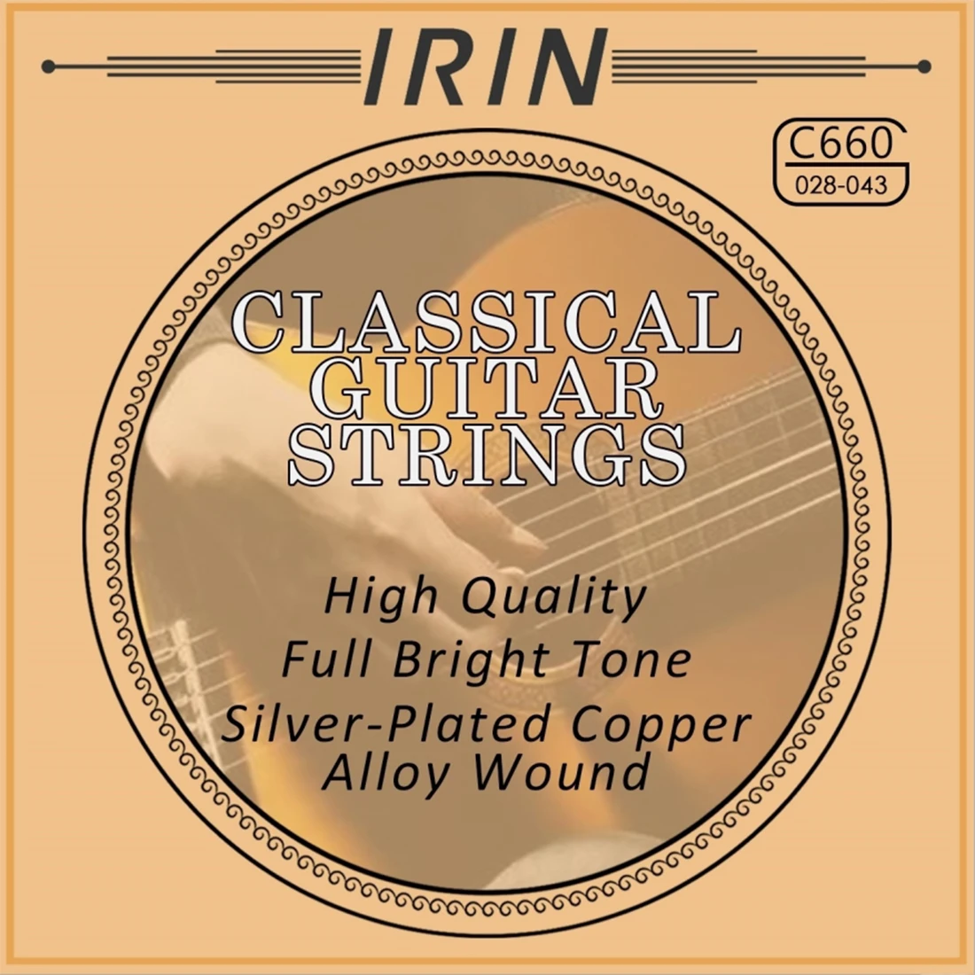 IRIN 6Pcs/Set Classical Classic Guitar Strings Replacement Parts Silver